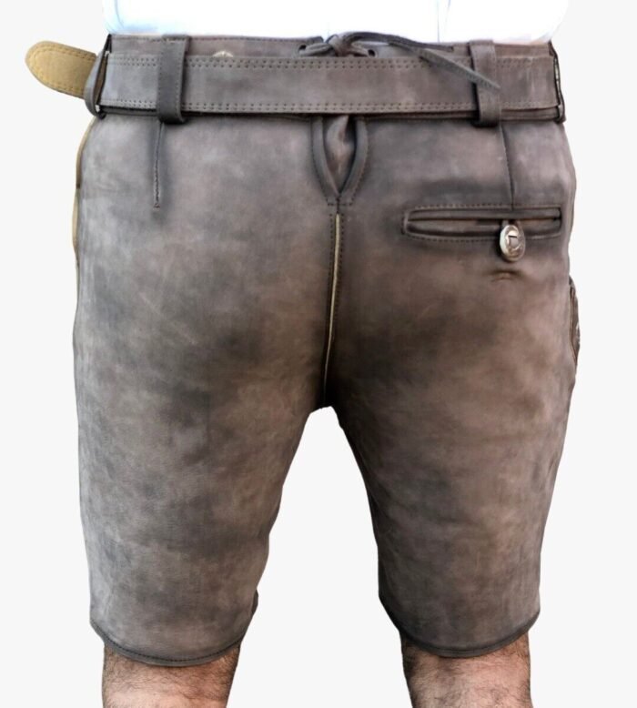 Hirschlederhose bayrisch lederhose Trachten lederhose mit Gürtel Gr 46 -64 - Image 2