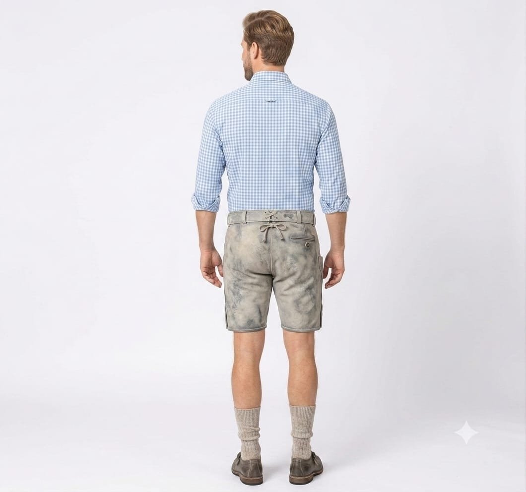Herren trachten lederhosen Oktoberfest lederhosen Bavarian Lederhose Mit Gürtel Größe,46-60 - Image 3